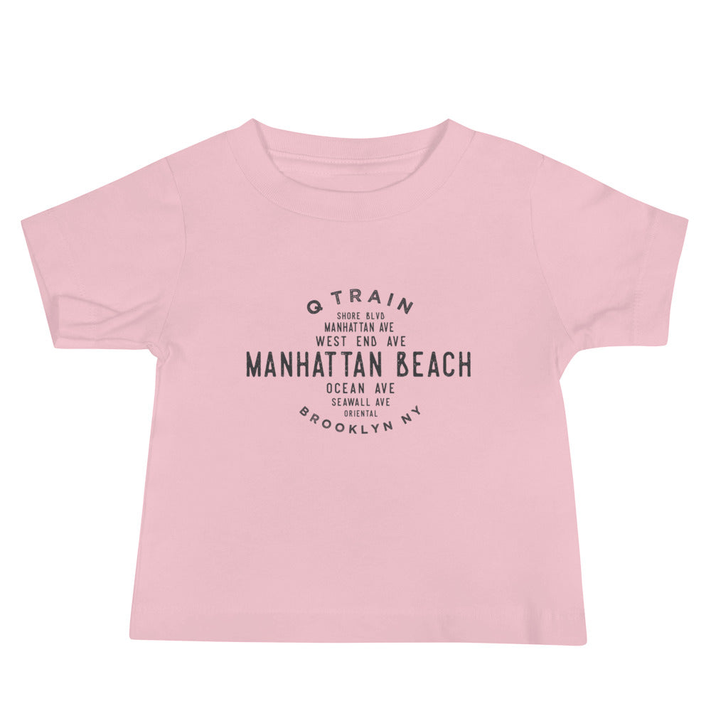 Manhattan Beach Brooklyn NYC Baby Jersey Tee