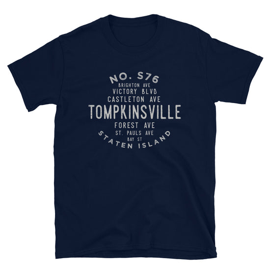 Tompkinsville Staten Island NYC Adult Mens Grid Tee