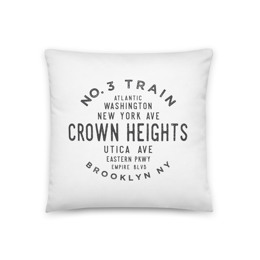 Crown Heights Brooklyn NYC Pillow