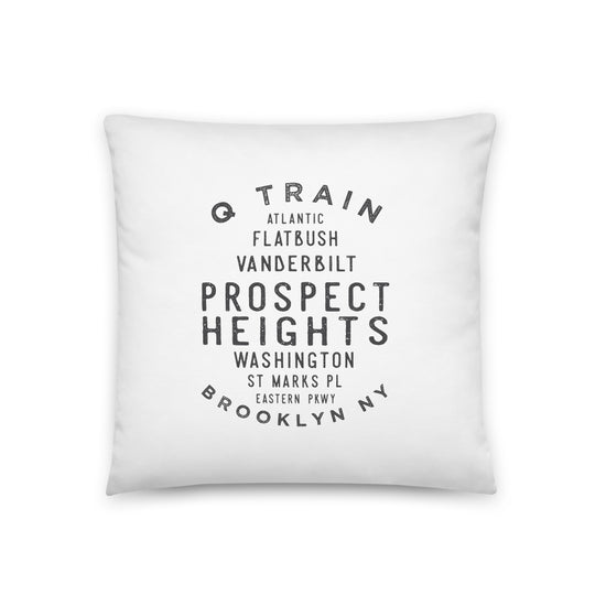 Prospect Heights Brooklyn NYC Pillow