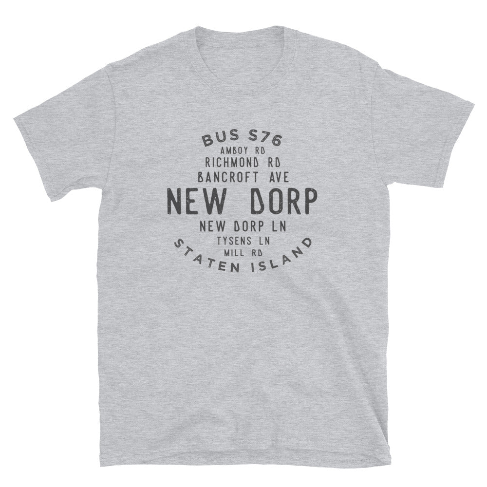 New Dorp Staten Island NYC Adult Mens Grid Tee