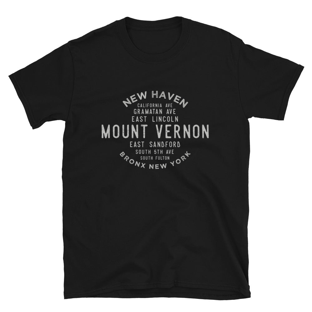 Mount Vernon Bronx NYC Adult Mens Grid Tee