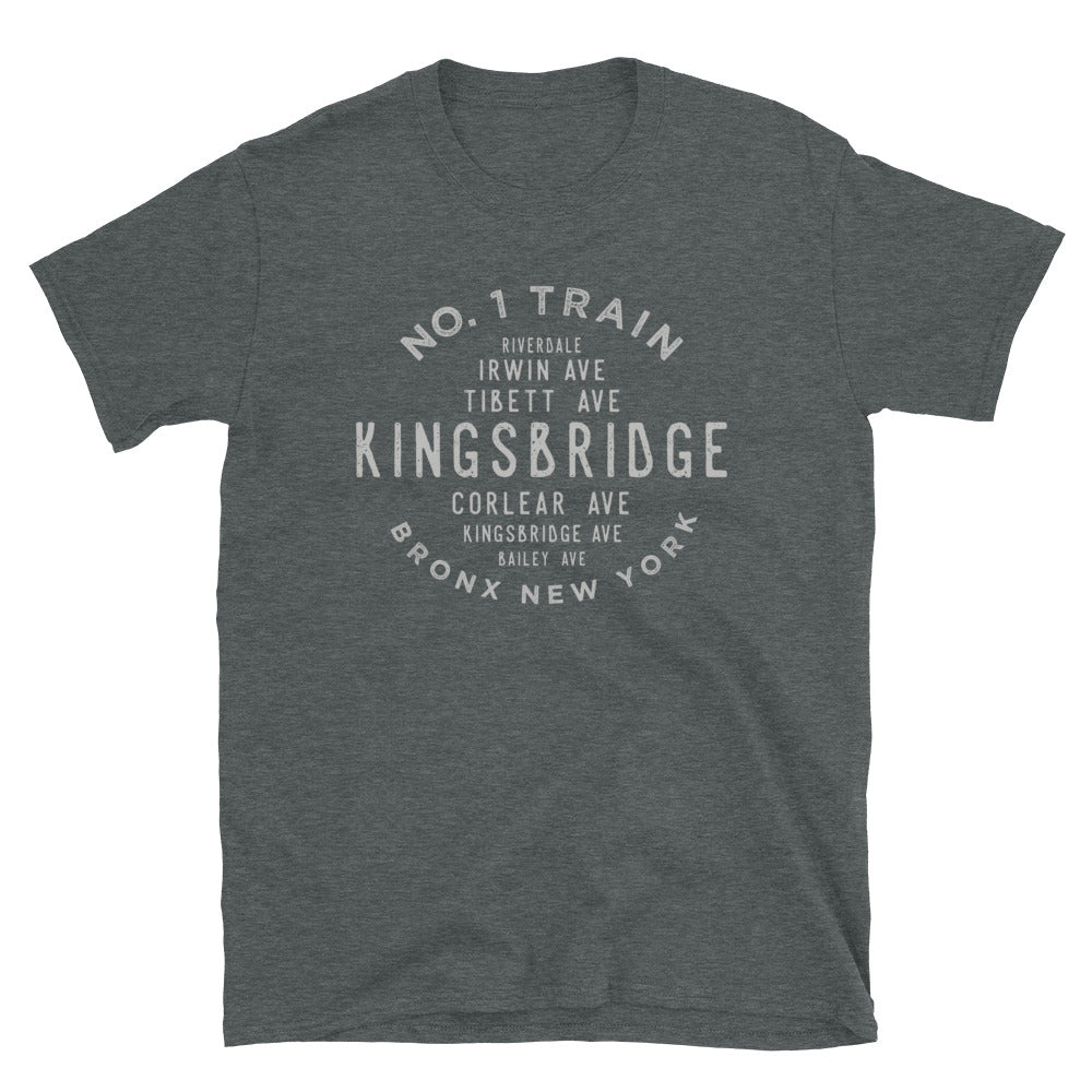 Kingsbridge Bronx NYC Adult Mens Grid Tee