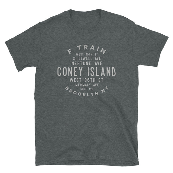 Coney Island Brooklyn NYC Adult Mens Grid Tee