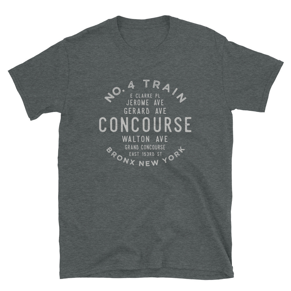 Concourse Bronx NYC Adult Mens Grid Tee