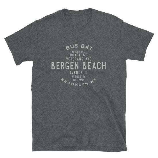 Bergen Beach Brooklyn NYC Adult Mens Grid Tee