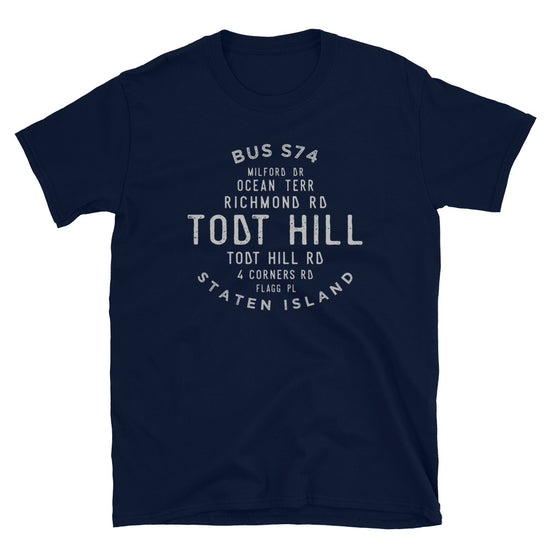 Todt Hill Staten Island NYC Adult Mens Grid Tee