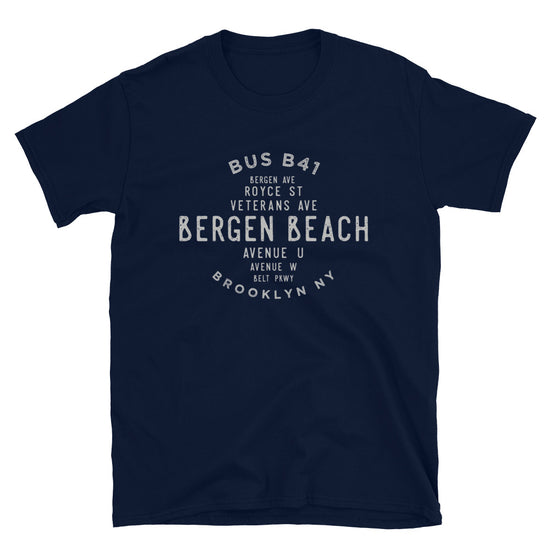 Bergen Beach Brooklyn NYC Adult Mens Grid Tee