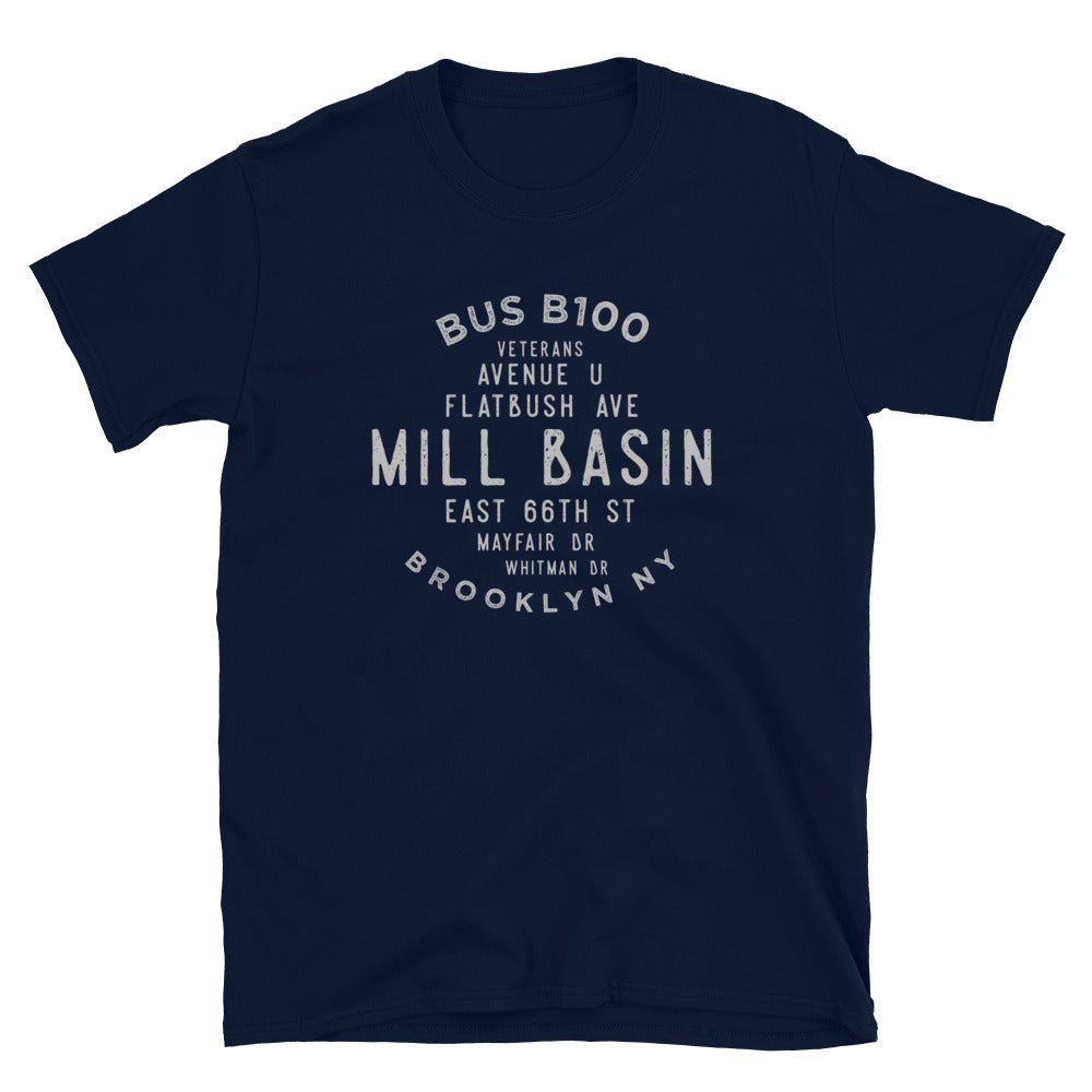 Mill Basin Brooklyn NYC Adult Mens Grid Tee