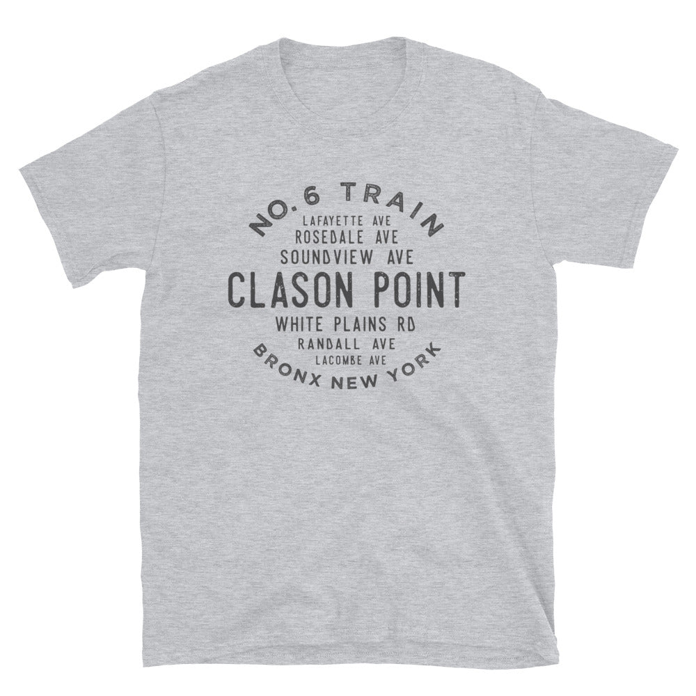 Clason Point Bronx NYC Adult Mens Grid Tee