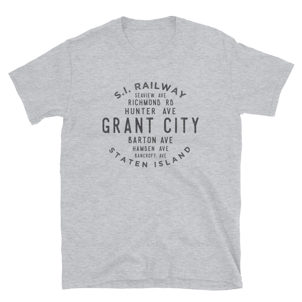 Grant City Staten Island NYC Adult Mens Grid Tee