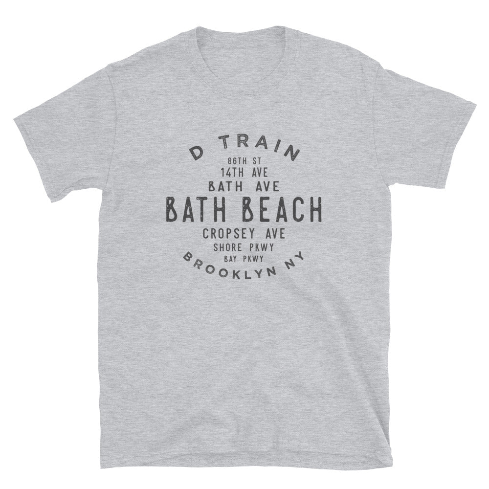 Bath Beach Brooklyn NYC Adult Mens Grid Tee