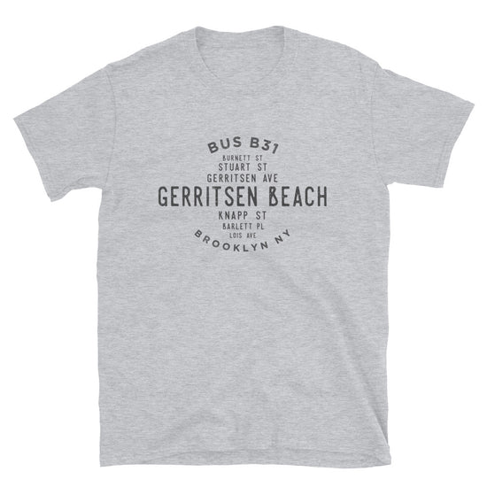 Gerritsen Beach Brooklyn NYC Adult Mens Grid Tee