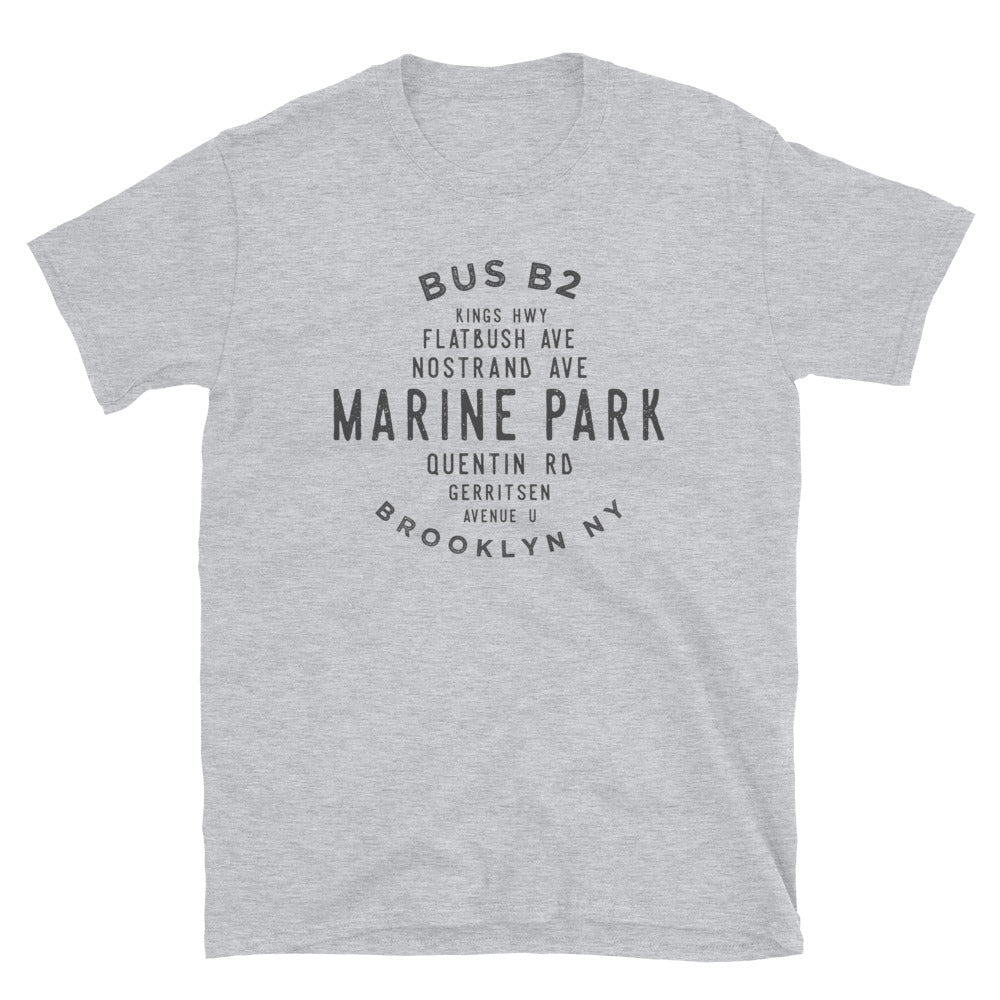 Marine Park Brooklyn NYC Adult Mens Grid Tee