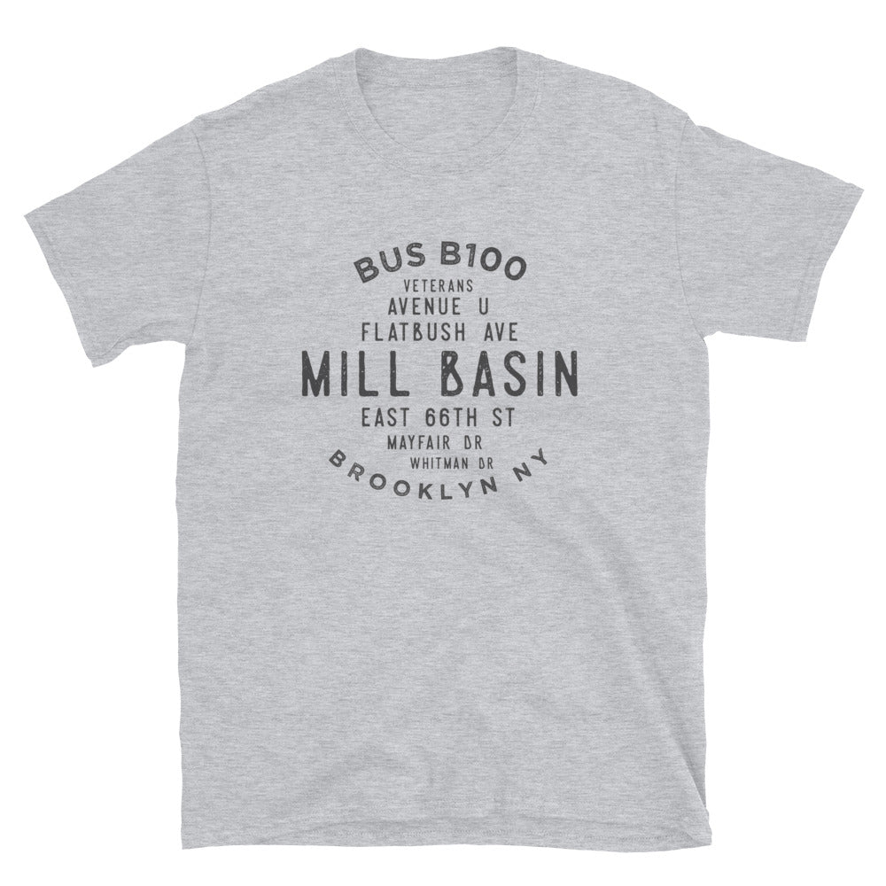 Mill Basin Brooklyn NYC Adult Unisex Grid Tee
