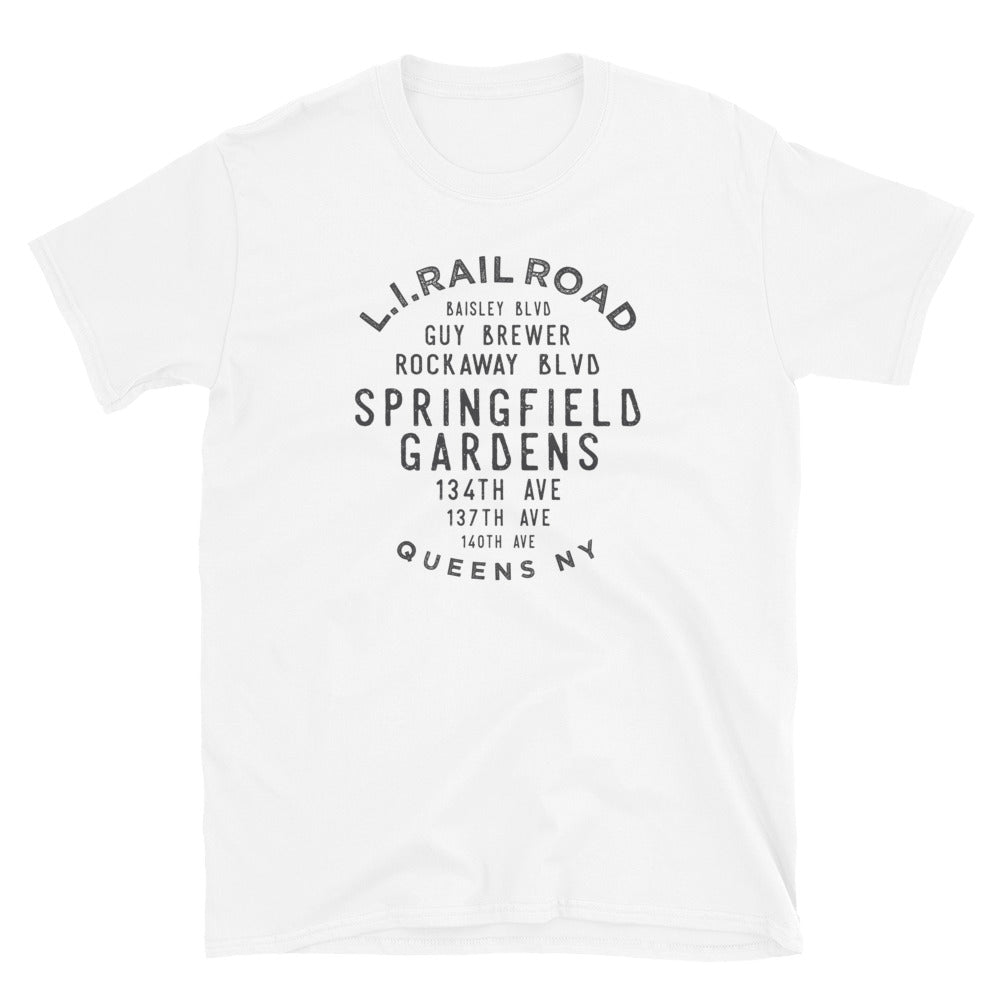 Springfield Gardens Queens NYC Adult Mens Grid Tee