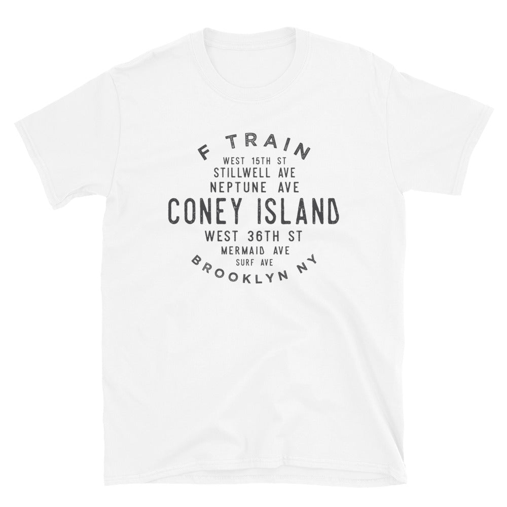 Coney Island Brooklyn NYC Adult Mens Grid Tee