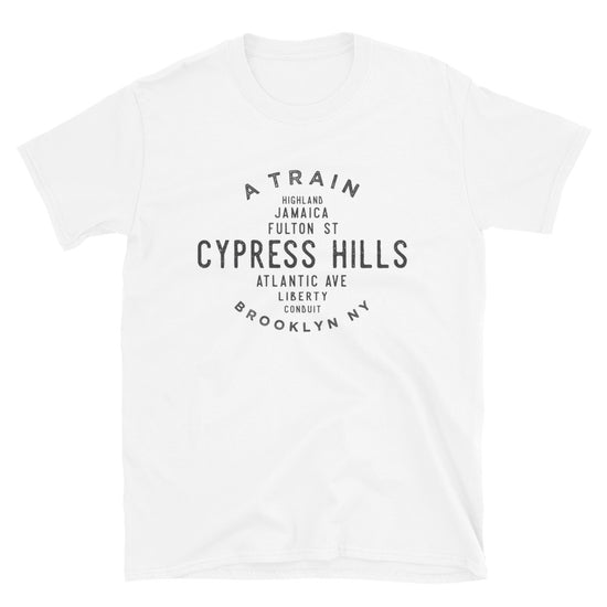 Cypress Hills Brooklyn NYC Adult Mens Grid Tee
