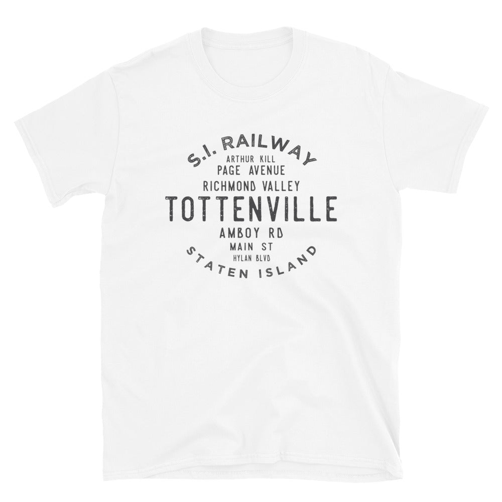 Tottenville Staten Island NYC Adult Mens Grid Tee