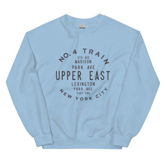 Upper East Manhattan NYC Adult Sweatshirt