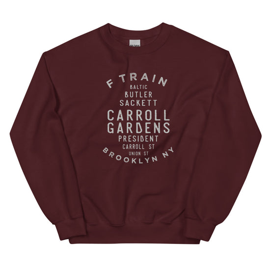 Carroll Gardens Brooklyn NYC Adult Sweatshirt