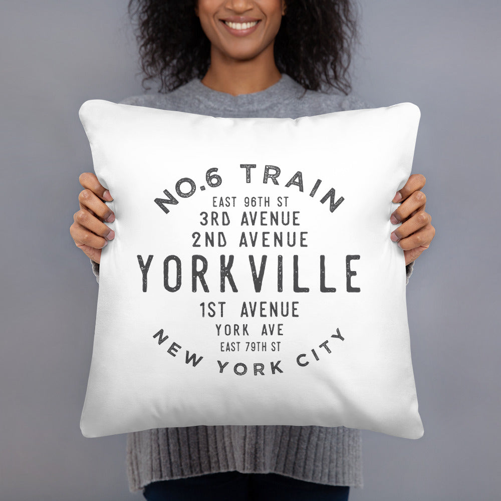 Yorkville Manhattan NYC Pillow